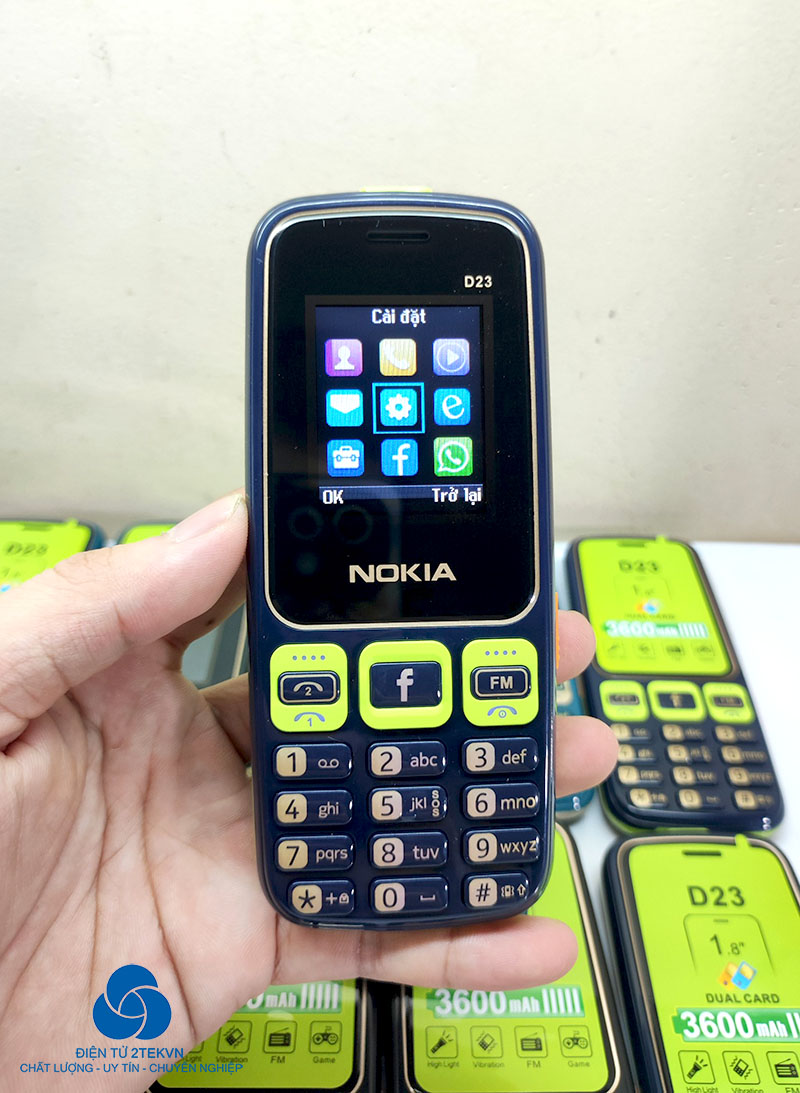 Nokia D23 sử dụng màn hình màu TFT có độ hiển thị rõ ràng, dễ quan sát